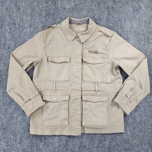 Vineyard Vines Jacket Womens XS Brown Khaki Utility Chore Casual Safari Pockets